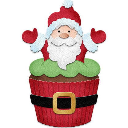 Santa Cupcake Die /  Suaje de Santa en Panquecito Descontinuado Cottage Cutz