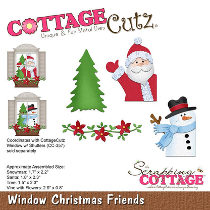 Christmas Friends Die / Suaje de Amigos Navideños Descontinuado Cottage Cutz