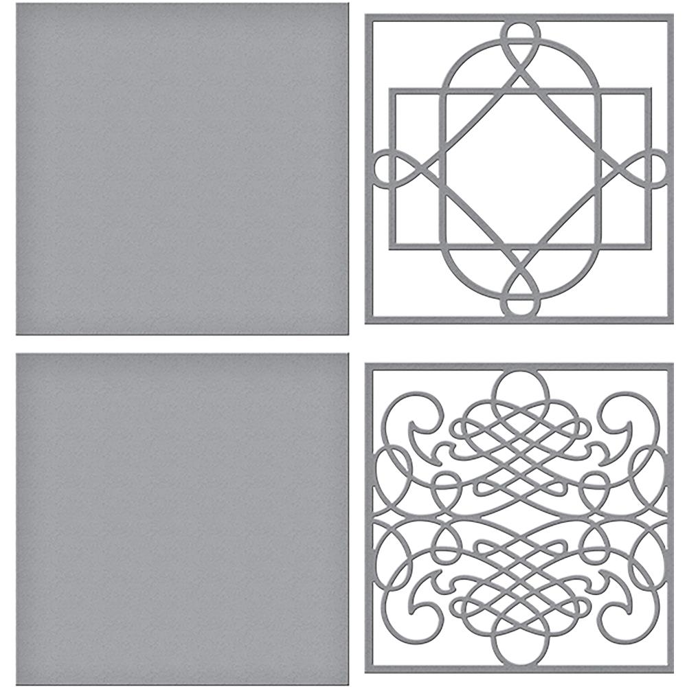 Calligraphy Flourish Tiles Dies / Suajes de Corte Caligrafía Descontinuado Spellbinders