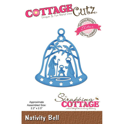 Nativity Bell Die /  Suaje de Campana Navideña Descontinuado Cottage Cutz