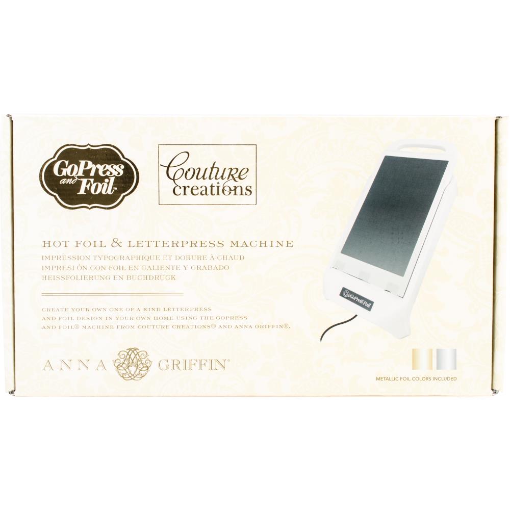 Go Press Foil / Plataforma para Cortar y Metalizar Papel Descontinuado Couture Creations