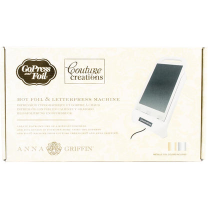 Go Press Foil / Plataforma para Cortar y Metalizar Papel Descontinuado Couture Creations