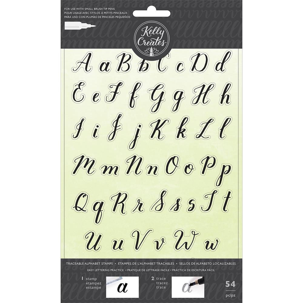 Clear Acrylic Stamps Traceable Alphabet / Sellos de Polímero Alfabeto Descontinuado Kelly Creates