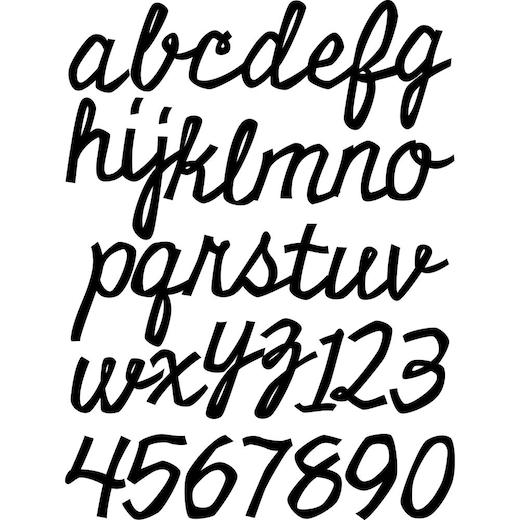 Tim Holtz Script Cling Foam Stamps / Sellos de Letras y Numeros Script Descontinuado Tim Holtz