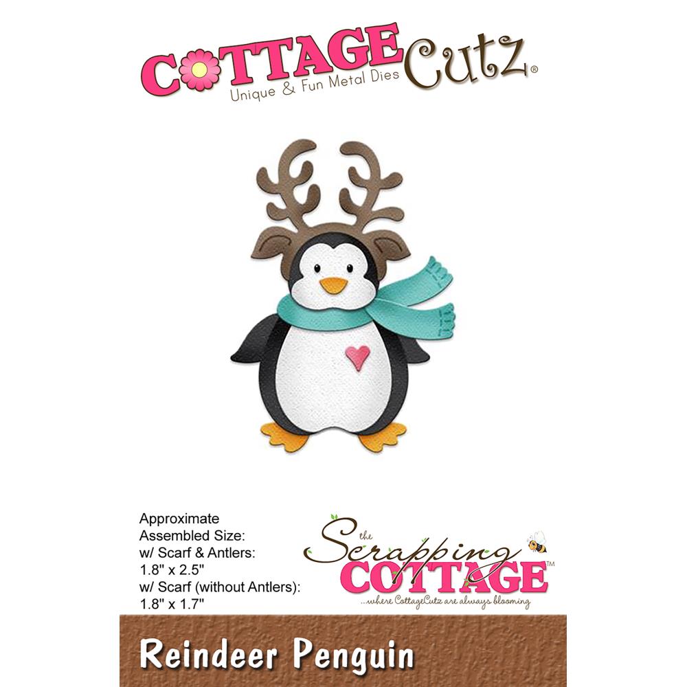Reindeer Penguin Die / Suaje de Pingüino Descontinuado Cottage Cutz