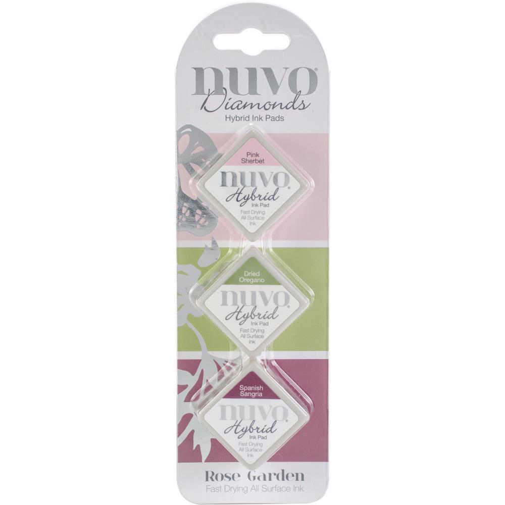 Diamond Hybrid Ink Pads Rose Garden / Set de Tintas para Sellos Descontinuado Nuvo