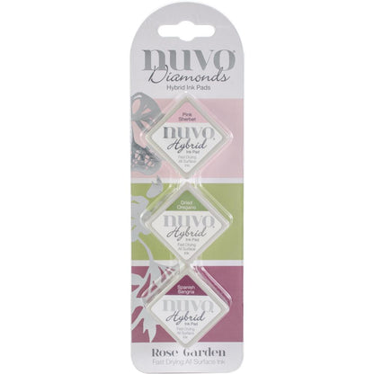Diamond Hybrid Ink Pads Rose Garden / Set de Tintas para Sellos Descontinuado Nuvo