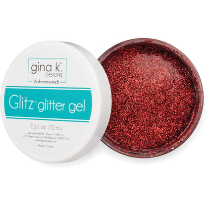 Gina K Designs Glitz Glitter Gel Red Velvet / Gel Diamantina Rojo Descontinuado Gina K Designs
