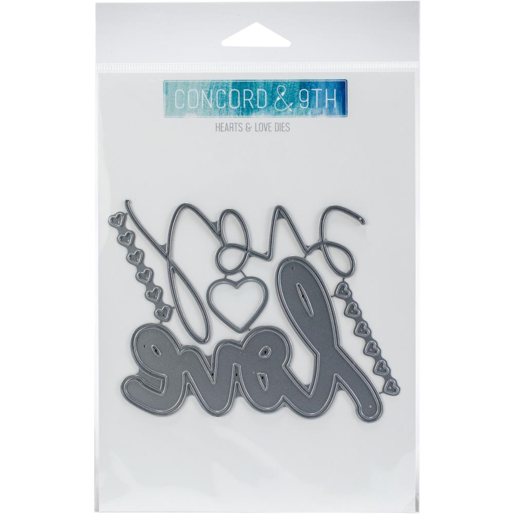 Heart & Love Dies / Suajes de Corazón y Love Dados de Corte / Suajes / Troqueles Concord & 9th