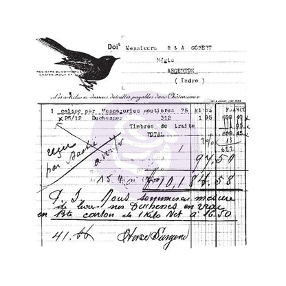 Old Receipt Cling Stamps / Sellos de Goma Recibo Antigüo Descontinuado Prima Marketing