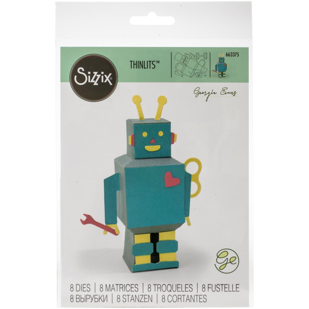 Thinlits 3-D Robot Die / Suaje de Robot 3D Dados de Corte / Suajes / Troqueles Sizzix