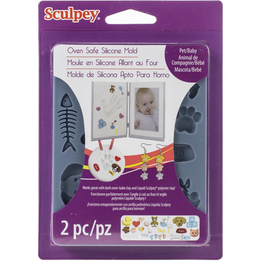 Flexible Push Mold Pet, Baby / Molde Flexible Bebés y Mascotas Descontinuado Sculpey