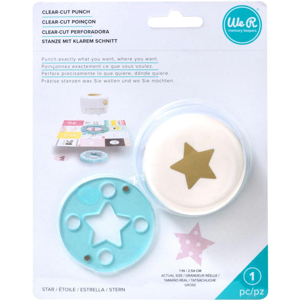 Clear Cut Punch 1" Star / Perforadora de Estrella de 2.54 cm Perforadoras We R Memory Keepers