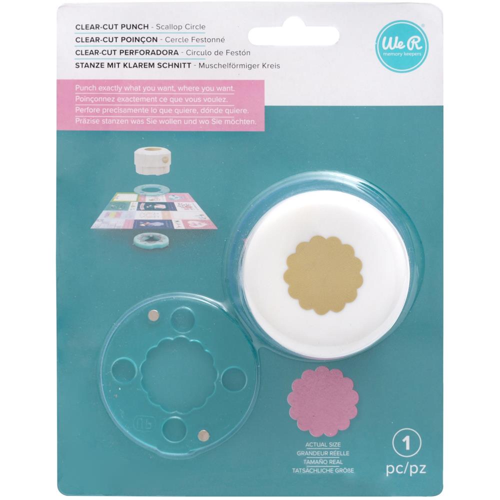 Clear Cut Punch Scallop Circle 1" / Perforadora de CÃrculo Onditas 2.54cm Perforadoras We R Memory Keepers