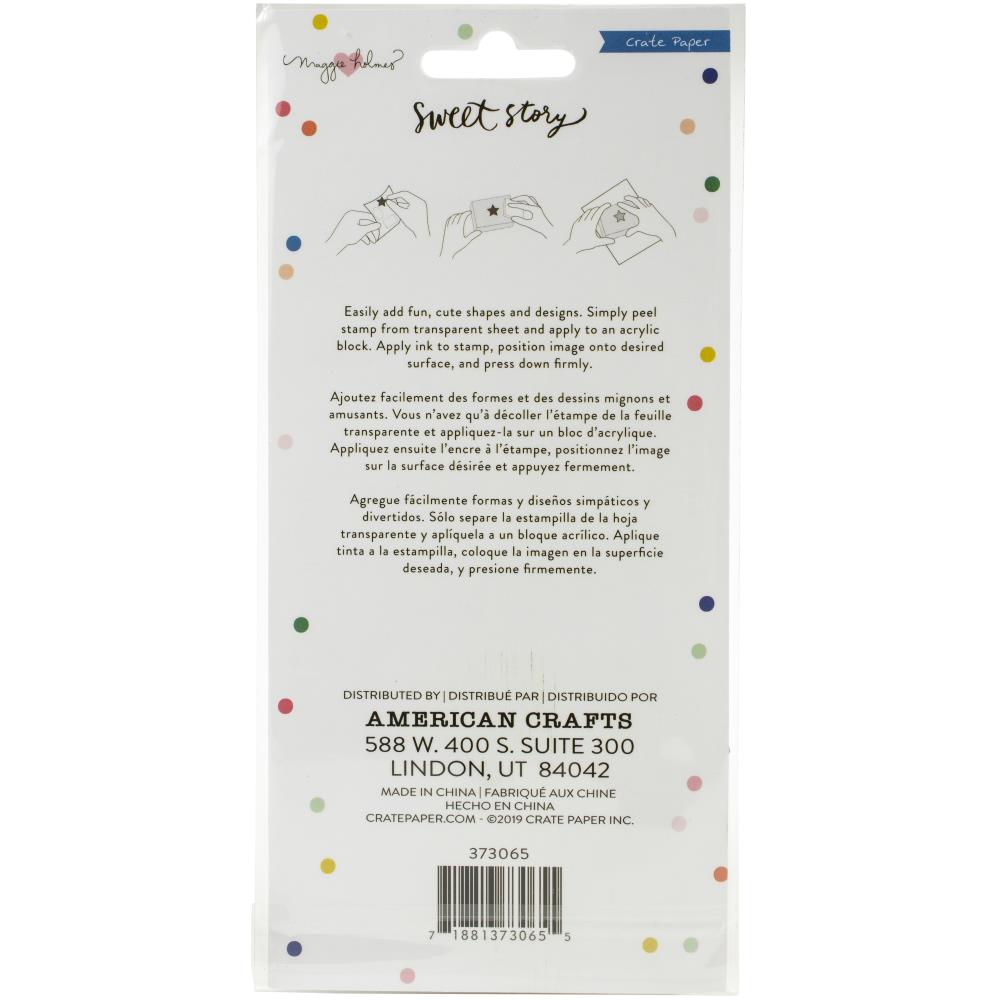 Sweet Story Acrylic Clear Stamps / Sellos de Polímero Transparente Sellos Crate Paper
