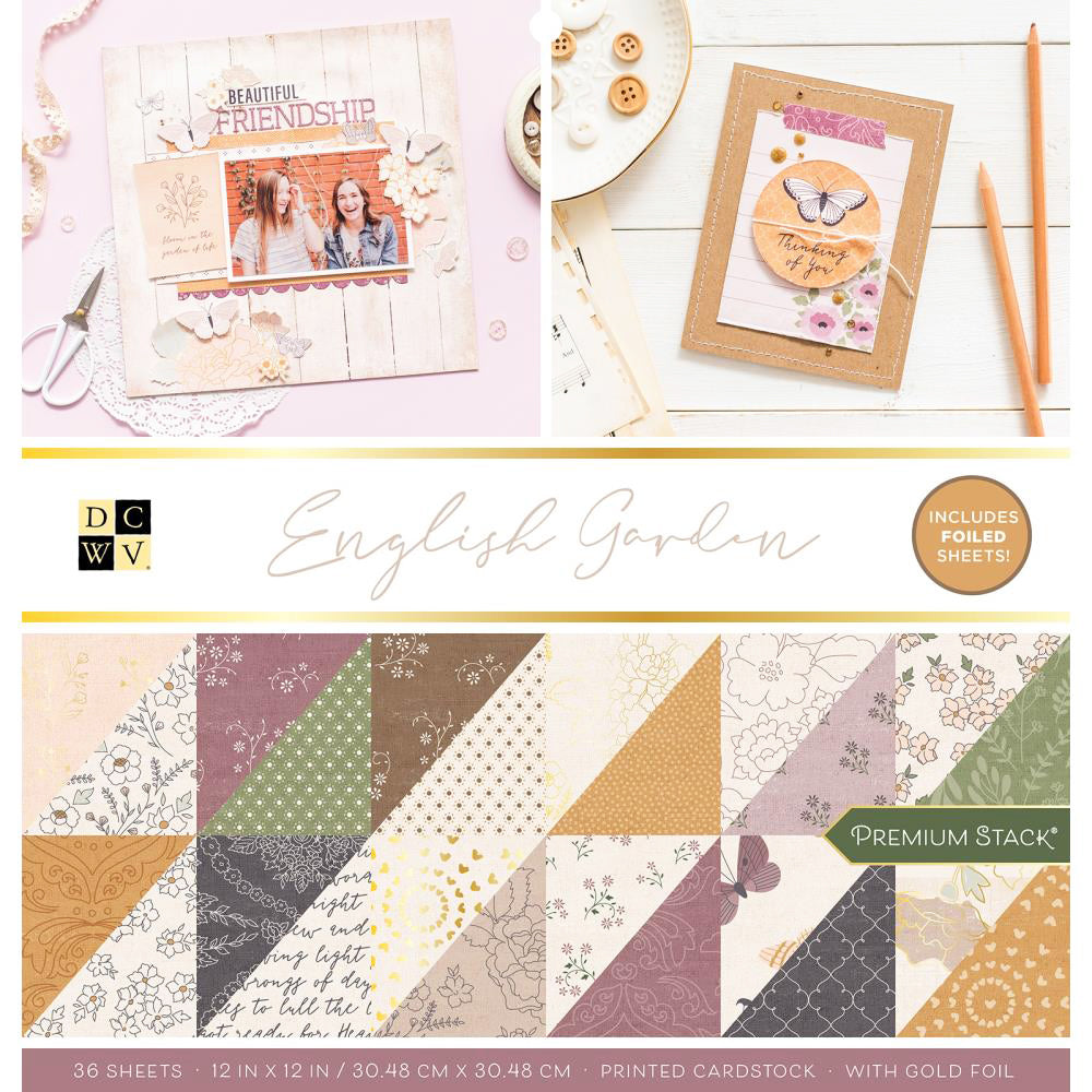 English Garden Cardstock Pack / Paquete Cartulina Tonos Tierra Pastel