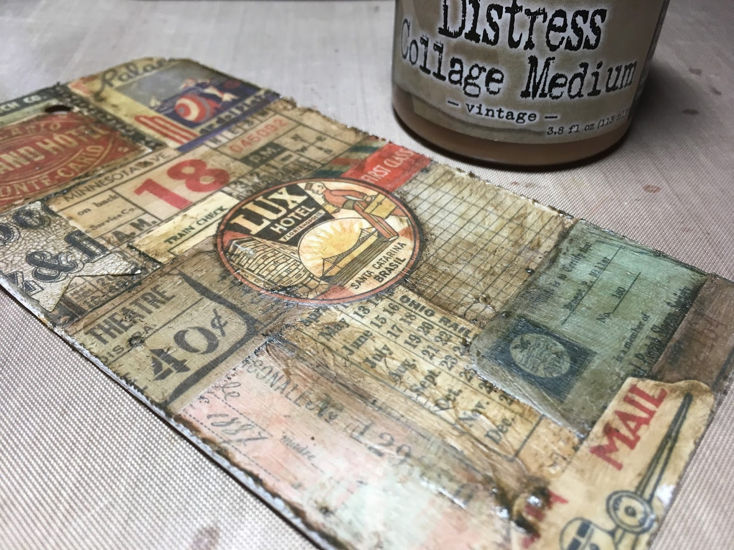 Tim Holtz Distress Collage Medium Vintage / Gel para Collage Antigüo Descontinuado Ranger