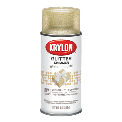 Glistening Gold Glitter Shimmer Spray / Spray de Decoración Dorado Brillante Descontinuado Krylon
