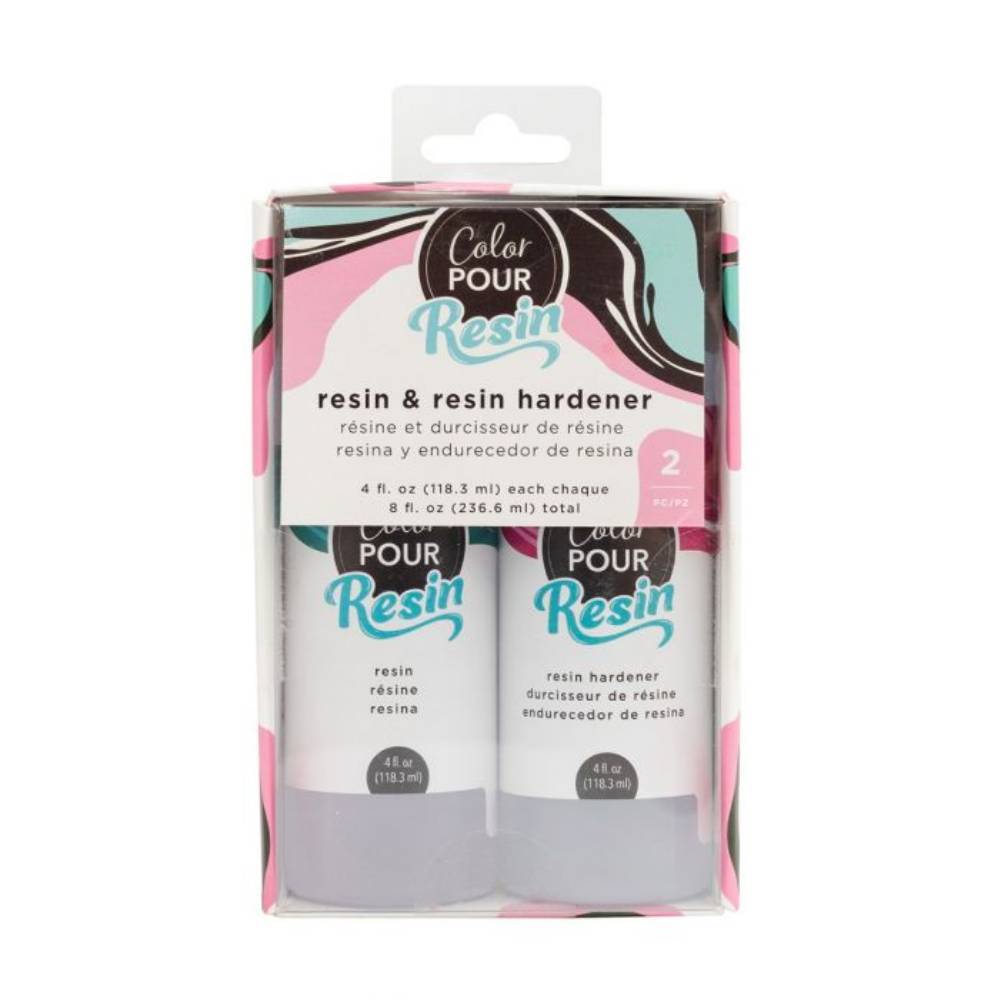 Color Pour Resin &amp; Hardener / Resina y Activador 118 ml Resina Epóxica y Accesorios American Crafts