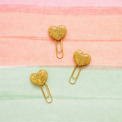 Day-To-Day Planner Paper Clips / Clips de Papel de Corazón con Brillitos Adornos / Embellishments Maggie Holmes