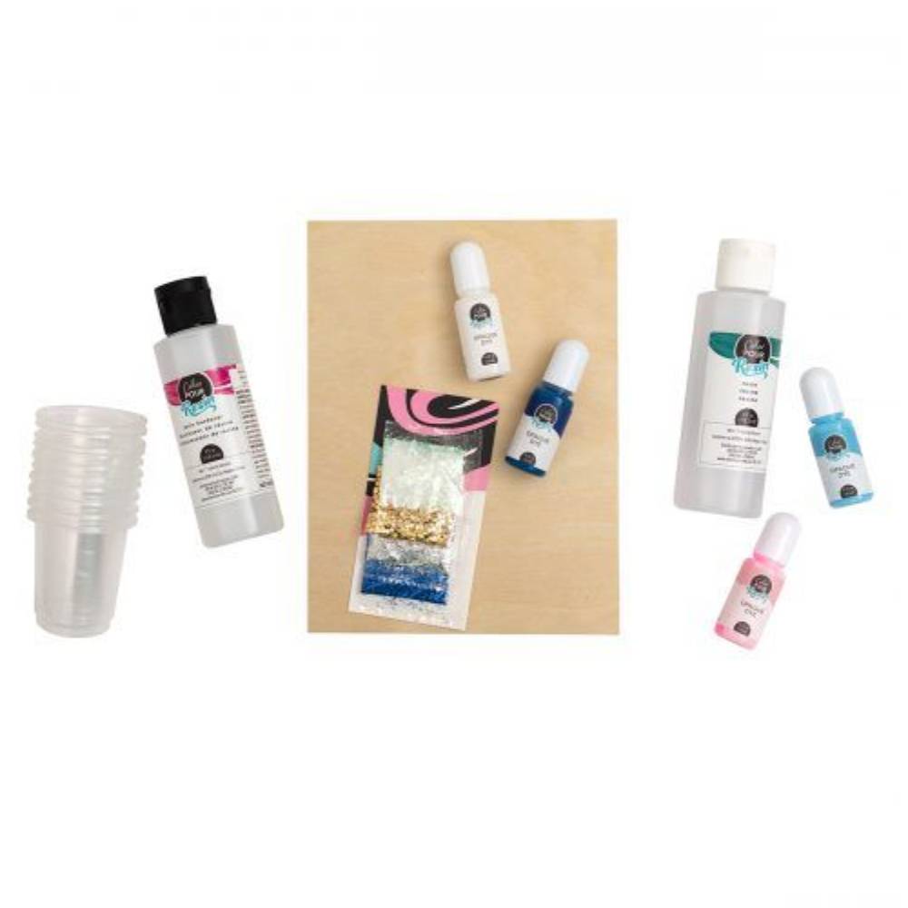 Color Pour Resin Starter Kit / Kit Inicial de Resina Resina Epóxica y Accesorios American Crafts
