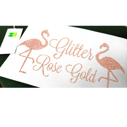 Glitter HTV Rose Gold / Vinil Planchable Brillante Oro Rosa Viniles Siser