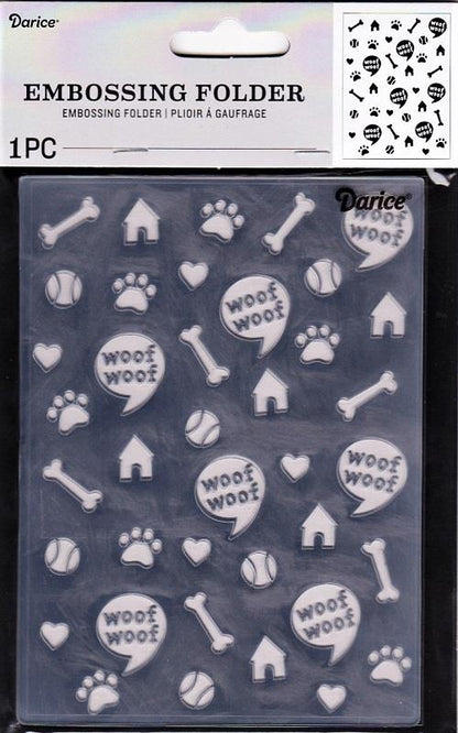 Embossing Folder Dog Design / Folder de Grabado Perritos Descontinuado Darice