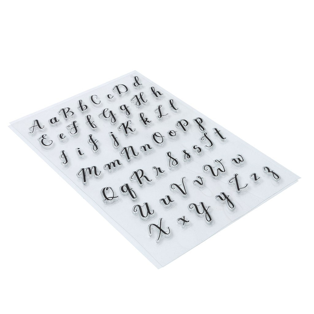 Clear Acrylic Stamps Traceable Alphabet / Sellos de Polímero Alfabeto Descontinuado Kelly Creates