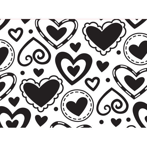 Layered Heart Embossing Folder / Folder de Grabado Corazones Descontinuado Darice