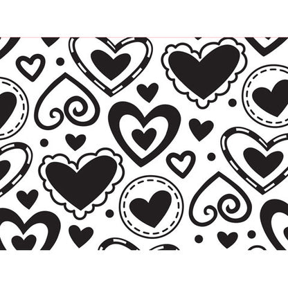 Layered Heart Embossing Folder / Folder de Grabado Corazones Descontinuado Darice