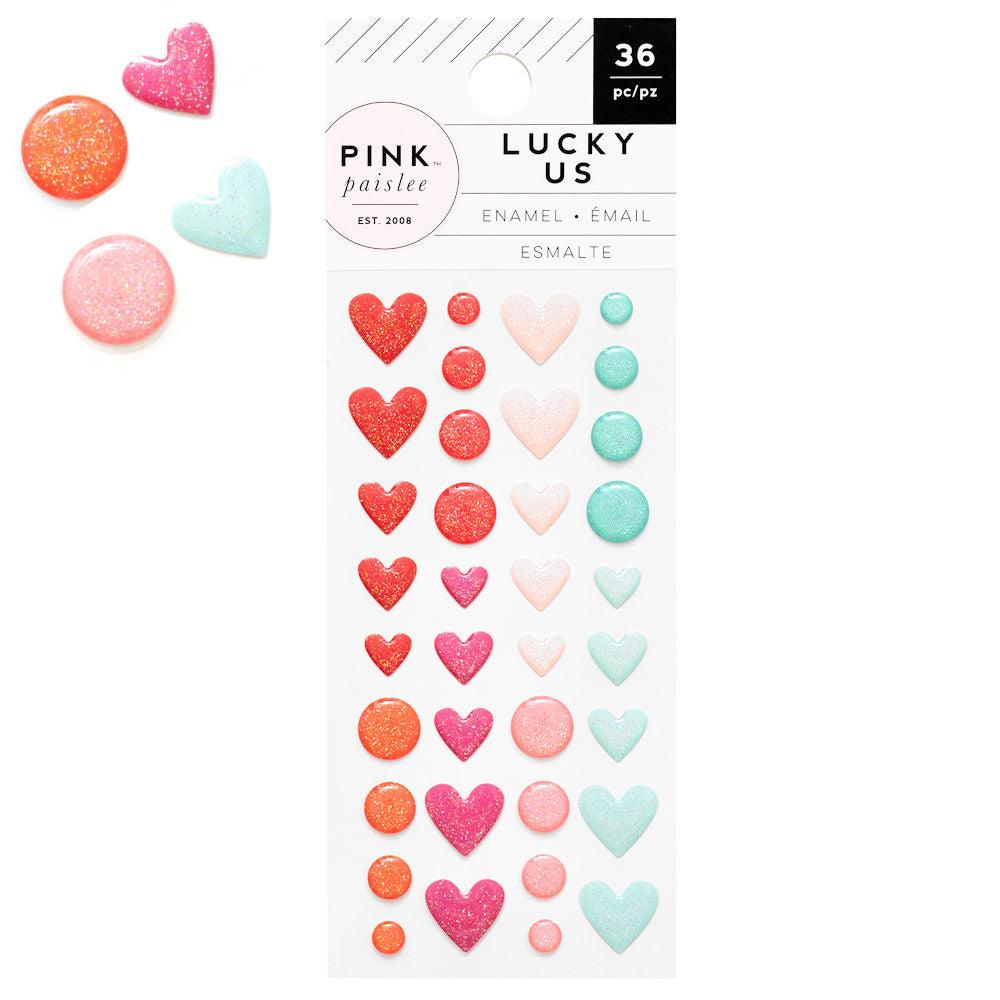 Lucky Us Ennamel Dots / Estampas en 3D Decorativas Descontinuado Pink Paislee