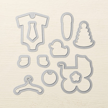 Something for Baby Die &amp; Stamps Set / Set de Suajes y Sellos Para Bebé Dados de Corte / Suajes / Troqueles Stampin Up!