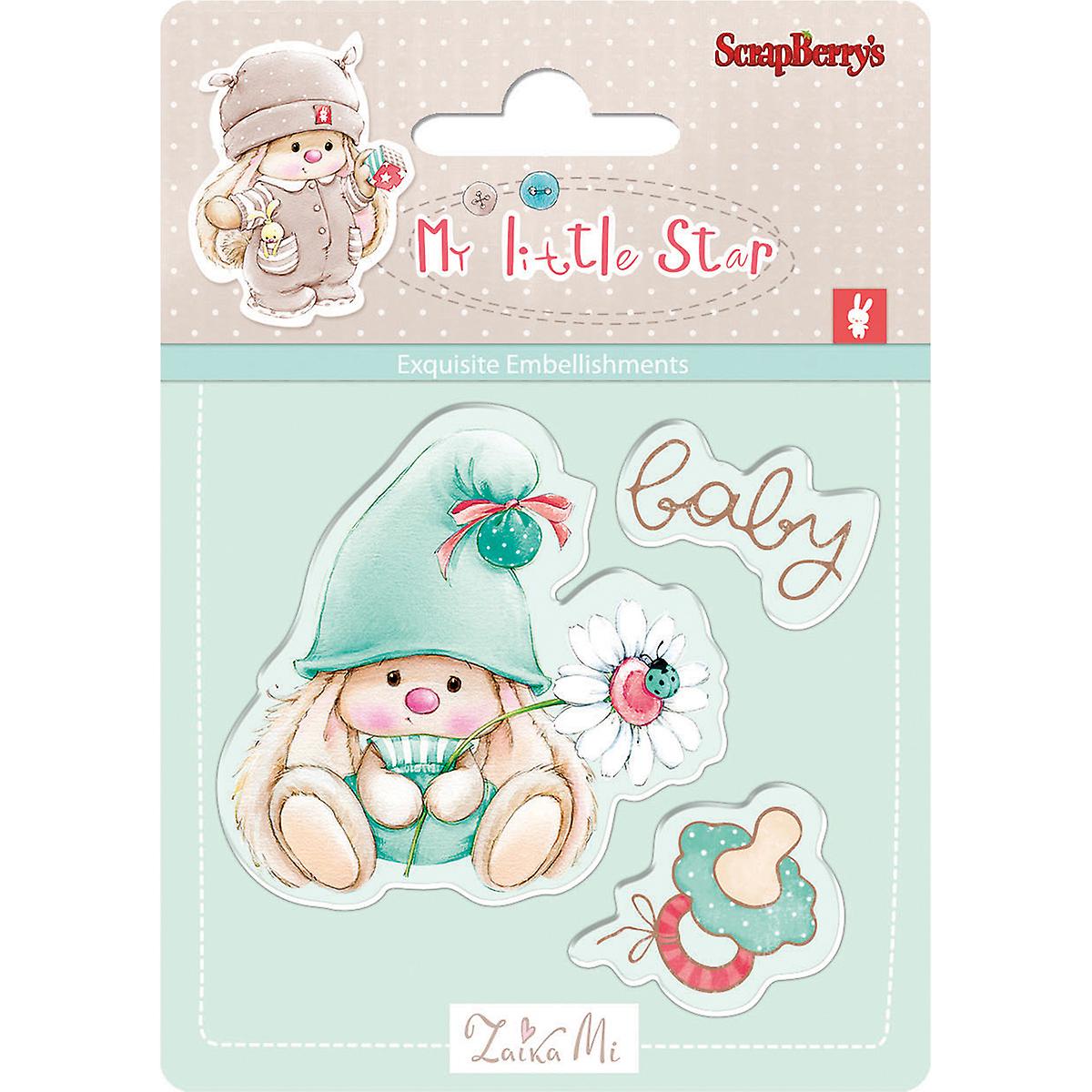 My Little Star Baby / Sellos de Polímero de Conejito Bebé Sellos Scrapberry&