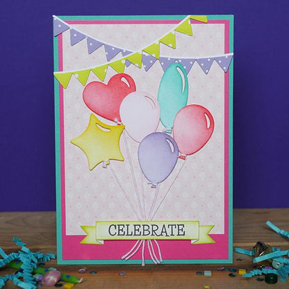 Celebration Flags Dies / Suajes de Banderines Descontinuado Elizabeth Craft Designs