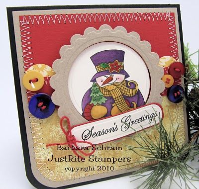 Sellos de Goma de Navidad / Groovy Snowman Set Sellos JustRite