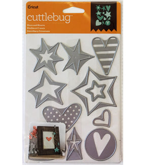 Stars Hearts Dies / Suajes de Estrellas y Corazones Descontinuado Cuttlebug