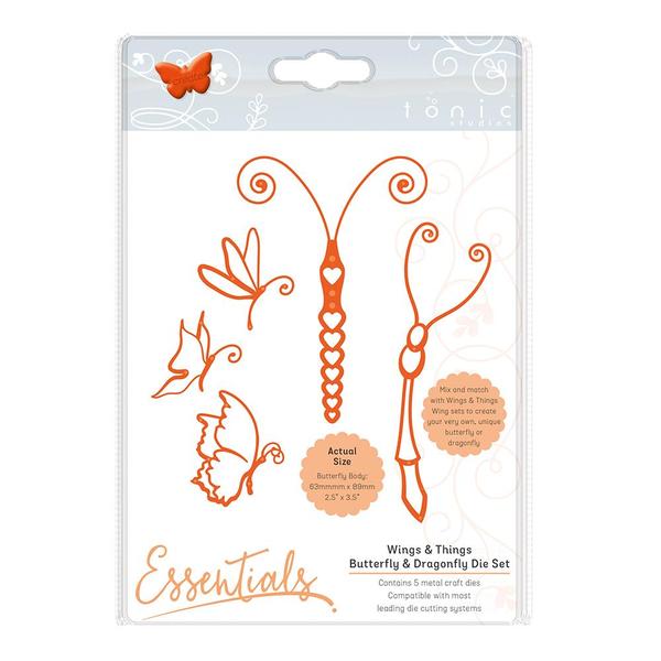 Butterfly &amp; Dragonfly Die Set / Suaje de Mariposas y Libélulas Descontinuado Tonic Studios