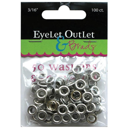 Eyelets &amp; Washers 3/16 inch / 50 Ojillos y 50 Arandelas Descontinuado Eyelet Outlet