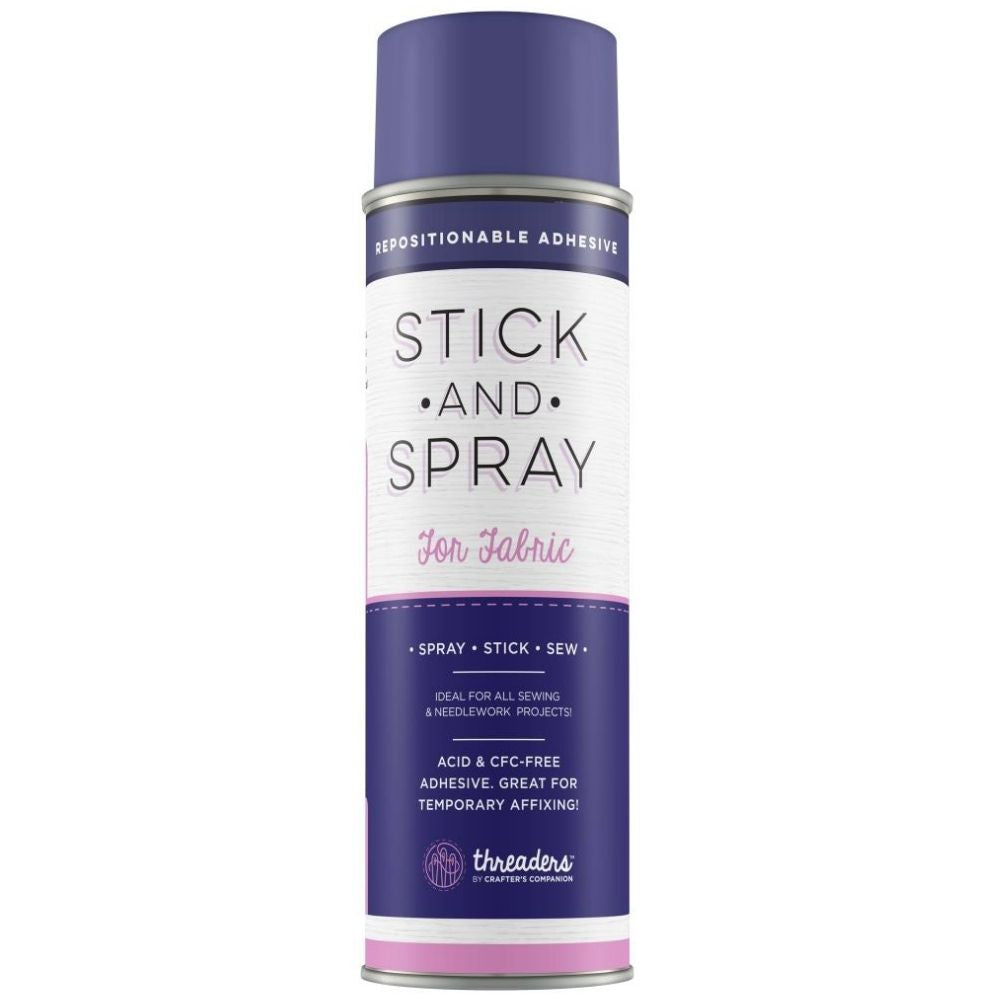 Stick & Spray Adhesive For Fabric / Pegamento Reposicionable para Tela