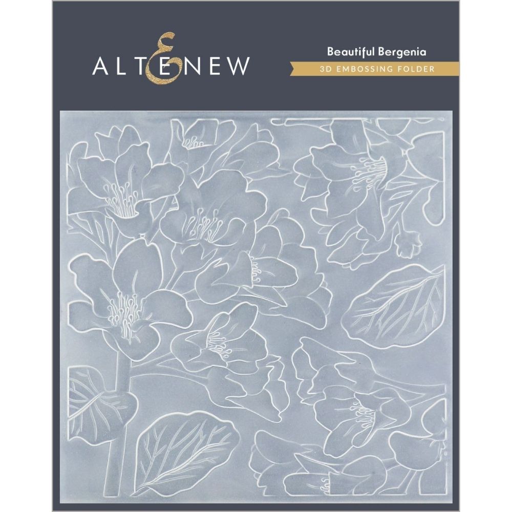 Beautiful Bergenia 3D Embossing Folder / Folder de Grabado Flores  Altenew