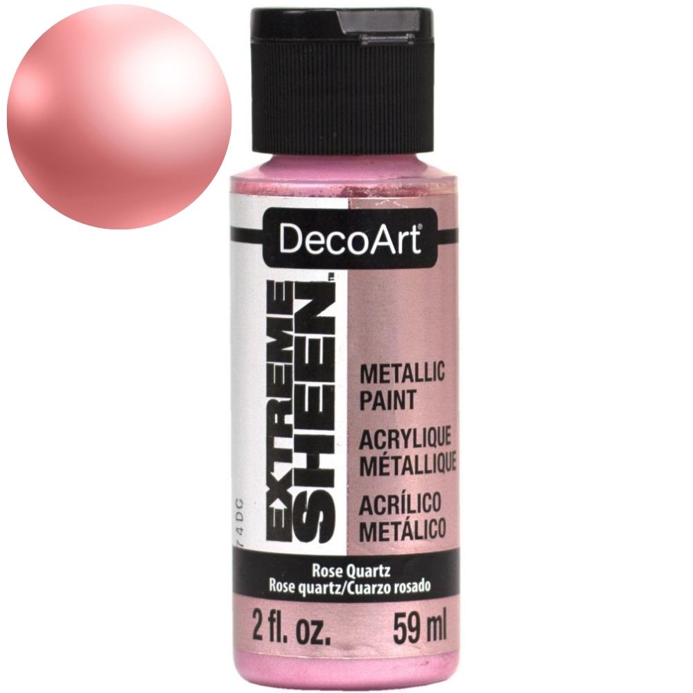 Extreme Sheen Rose Quartz Acrylic Paint / Pintura Acrílica Rosa Metálica