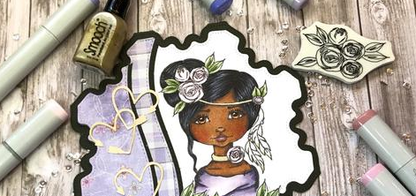 Cling Mounted Rubber Stamps Art Journal Huggable / Sellos Cling Abrazos Descontinuado LDRS Creative