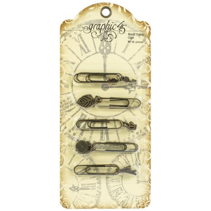 Metal Charm Clips / Clips Metálicos Con Dije Adornos / Embellishments Graphic 45