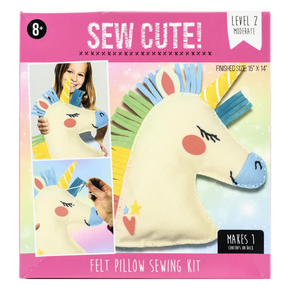 Sew Cute! Felt Pillow Kit Unicorn / Kit de CojÃn Unicornio Costura Colorbok