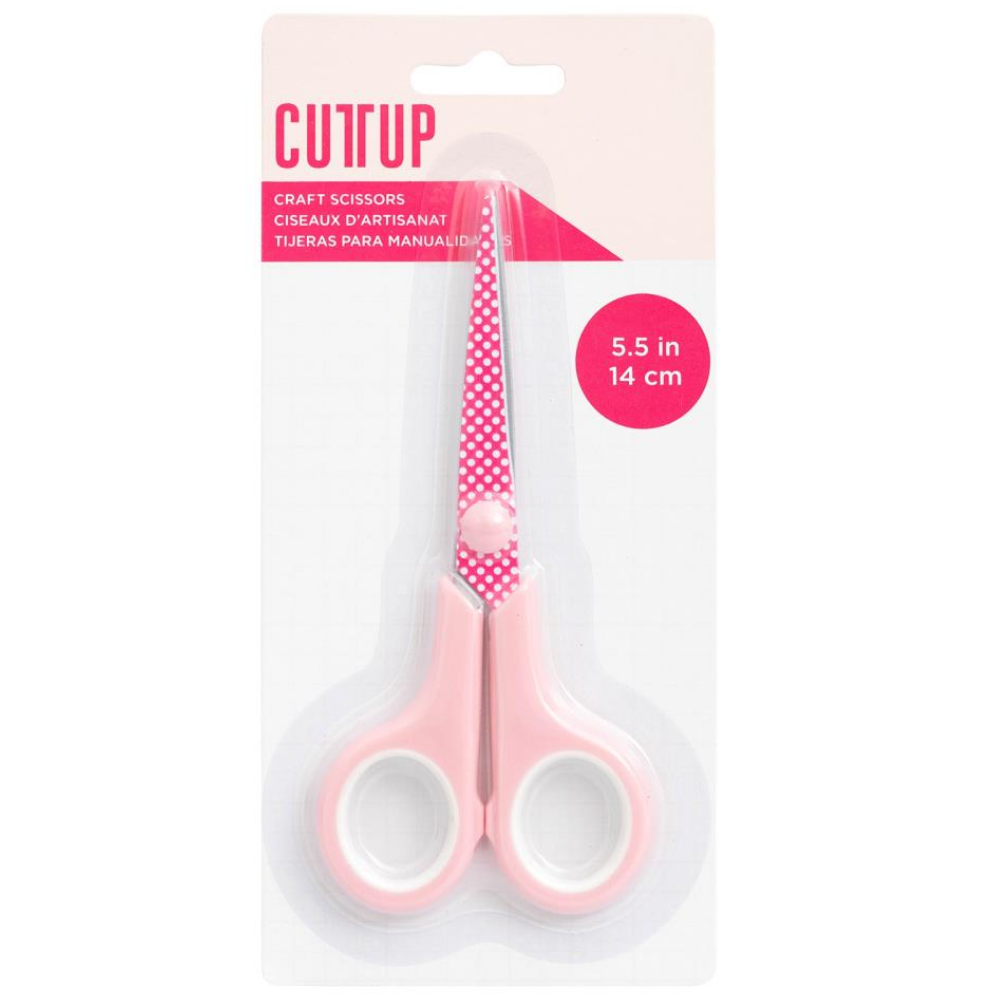 Cutup Scissors Pink with Polka Dots / Tijeras Rosas con Puntitos Tijeras / Cutters American Crafts
