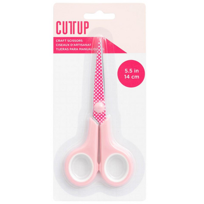 Cutup Scissors Pink with Polka Dots / Tijeras Rosas con Puntitos Tijeras / Cutters American Crafts