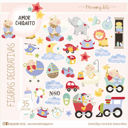 Kit de Papel Cartulina Amor Chiquito Niño Papel Memory Kits