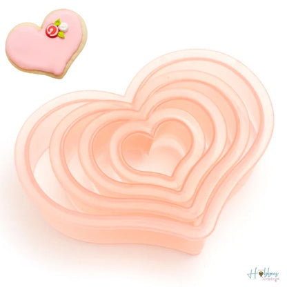 Nested Heart Cookie Cutter / Cortadores Anidados para Galletas de Corazones Descontinuado AC Food Crafting