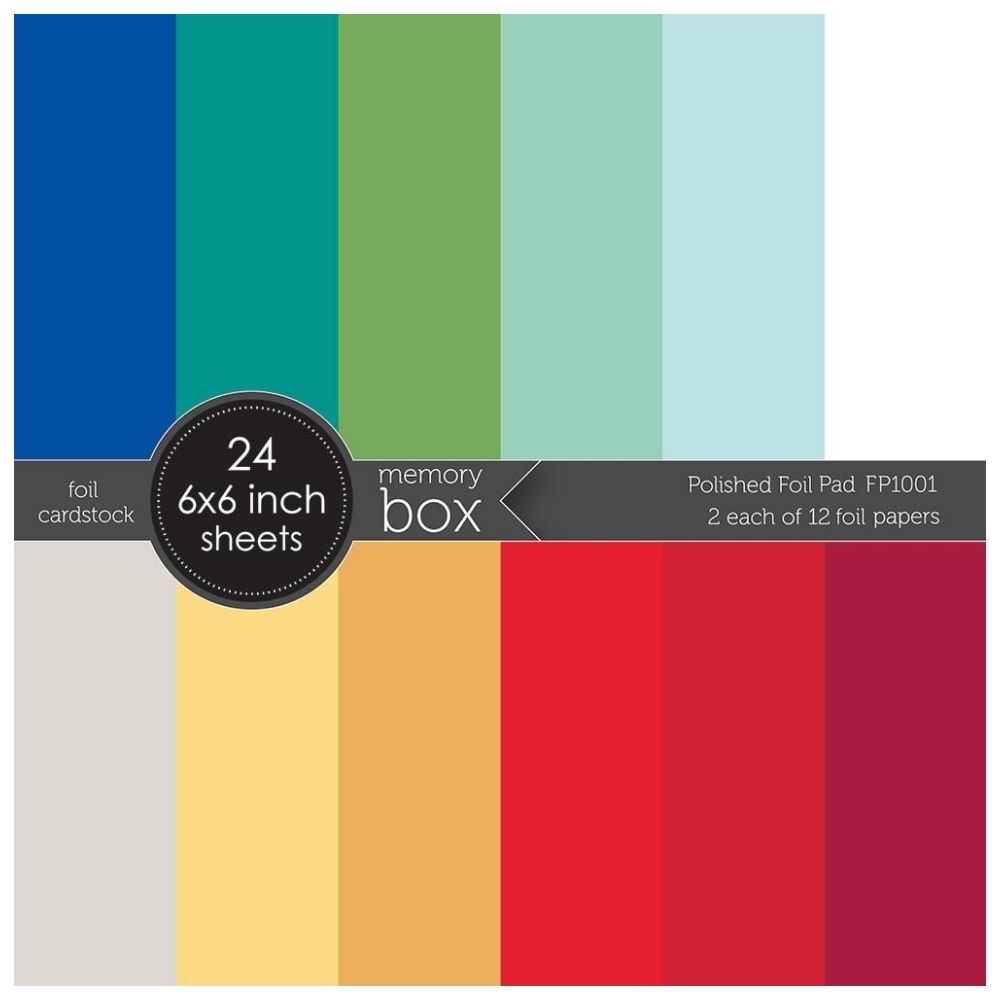 Polished Foil Cardstock Pad 6" / Block de Cartulina Metalizada Papel Memory Box