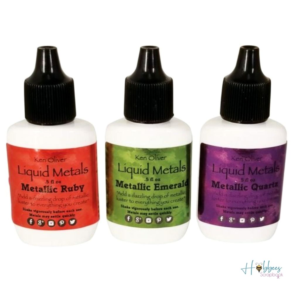 Ken Oliver Liquid Metals Trios / 3 Pinturas LÃquidas Metálicas Pintura y Medios Mixtos TCW
